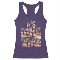Funny It's Lake Time Racerback Tank Top Patriotic Boater American Flag USA 4th of July - Wonder Print Shop