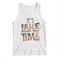 Funny It's Lake Time Tank Top Patriotic Boater American Flag USA 4th of July - Wonder Print Shop