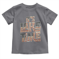 Funny It's Lake Time Toddler T Shirt Patriotic Boater American Flag USA 4th of July - Wonder Print Shop