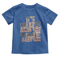 Funny It's Lake Time Toddler T Shirt Patriotic Boater American Flag USA 4th of July - Wonder Print Shop