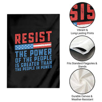 Funny Resist The Power Of The People Is Greater Than The People In Power Garden Flag - Wonder Print Shop