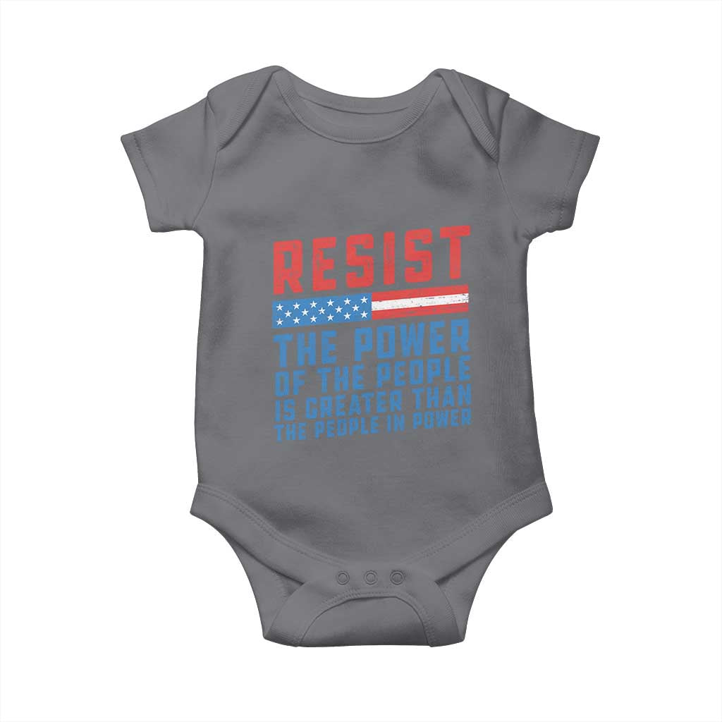 Funny Resist The Power Of The People Is Greater Than The People In Power Baby Onesie - Wonder Print Shop