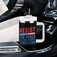 Funny Resist The Power Of The People Is Greater Than The People In Power Tumbler With Handle - Wonder Print Shop