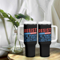 Funny Resist The Power Of The People Is Greater Than The People In Power Tumbler With Handle - Wonder Print Shop