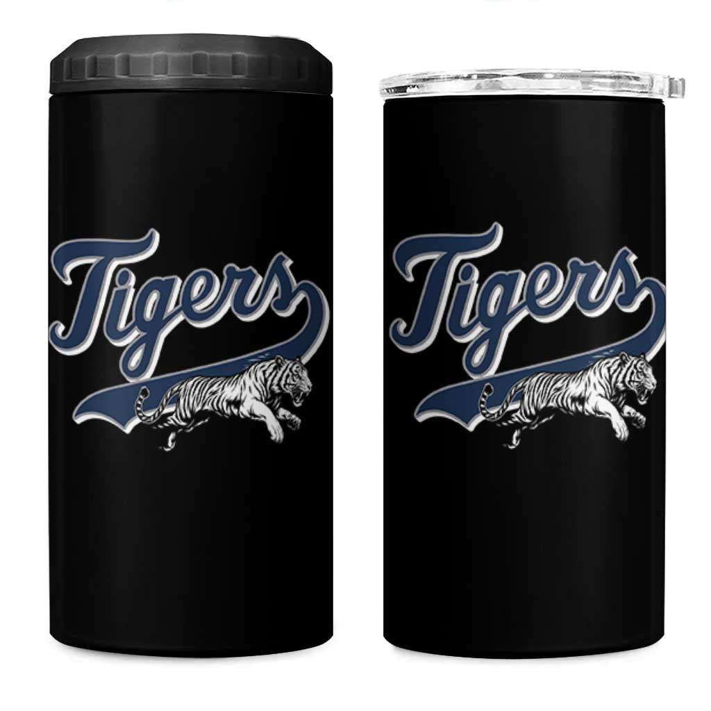 Funny Tiger Lover Sports Name Baseball 4 in 1 Can Cooler Tumbler - Wonder Print Shop