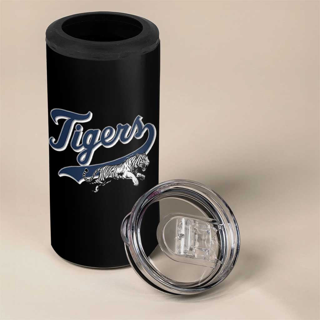 Funny Tiger Lover Sports Name Baseball 4 in 1 Can Cooler Tumbler - Wonder Print Shop