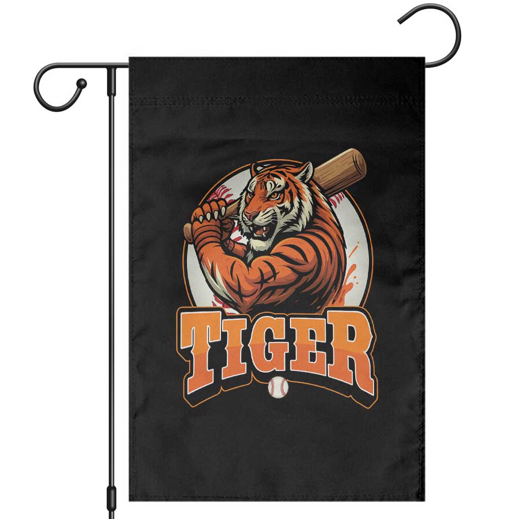 Funny Tiger Lover Baseball Animal Sport Garden Flag Inspirational Athletic - Wonder Print Shop