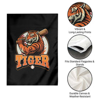 Funny Tiger Lover Baseball Animal Sport Garden Flag Inspirational Athletic - Wonder Print Shop