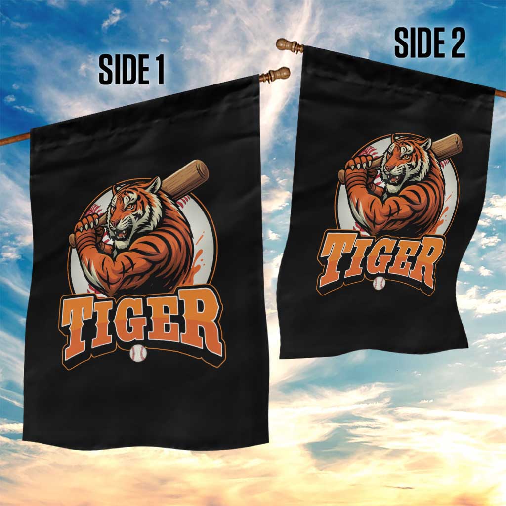 Funny Tiger Lover Baseball Animal Sport Garden Flag Inspirational Athletic - Wonder Print Shop