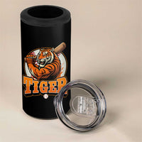 Funny Tiger Lover Baseball Animal Sport 4 in 1 Can Cooler Tumbler Inspirational Athletic - Wonder Print Shop