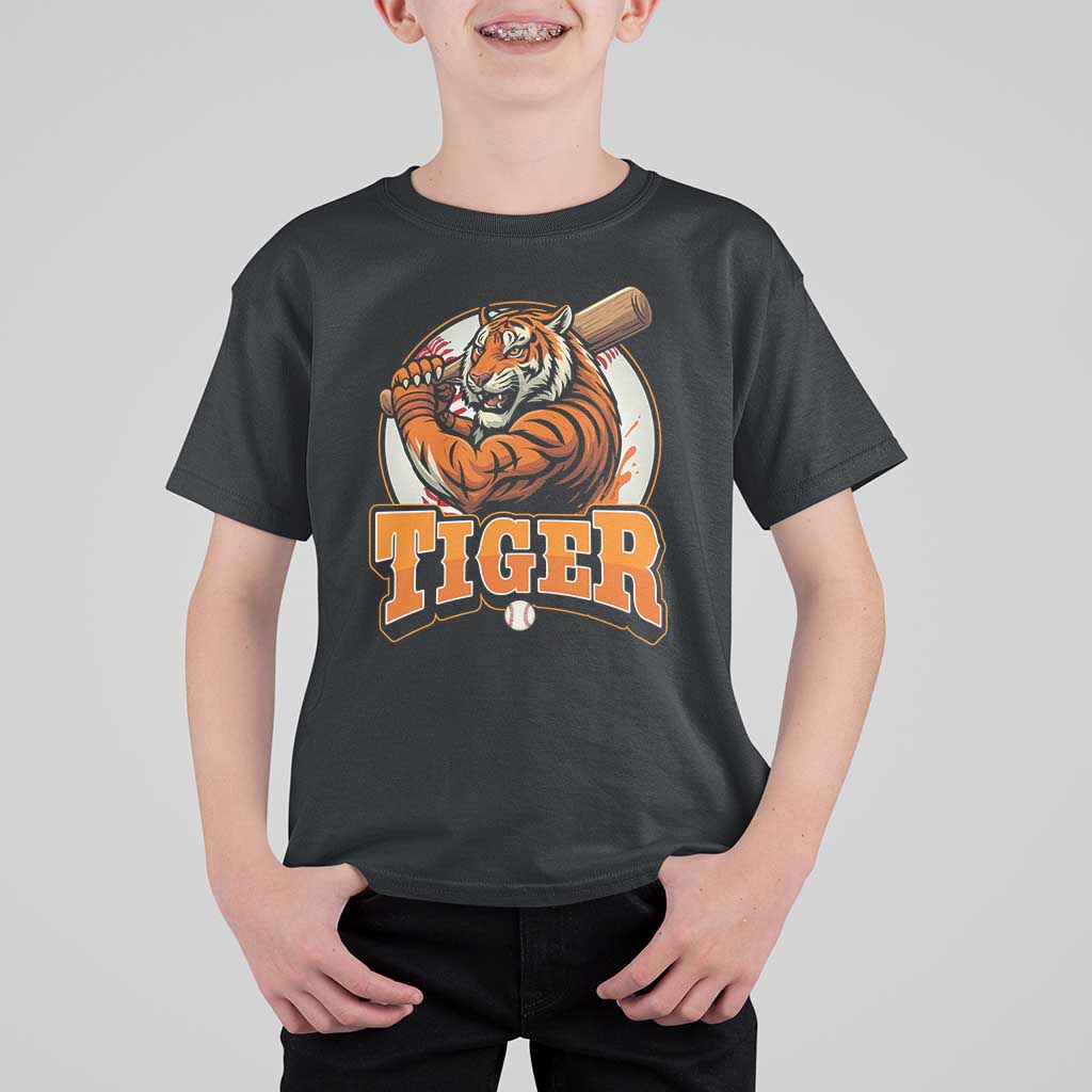Funny Tiger Lover Baseball Animal Sport T Shirt For Kid Inspirational Athletic - Wonder Print Shop