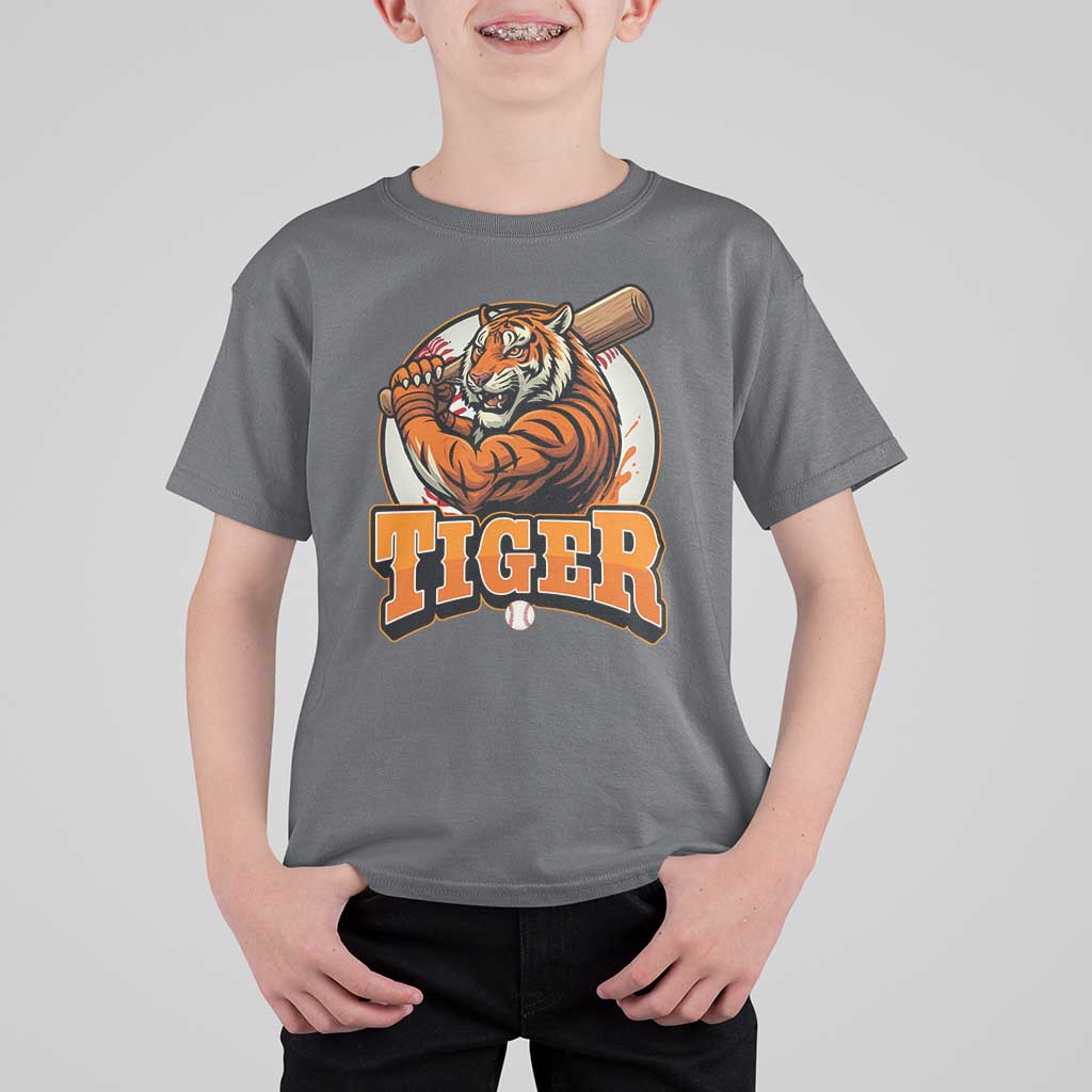 Funny Tiger Lover Baseball Animal Sport T Shirt For Kid Inspirational Athletic - Wonder Print Shop