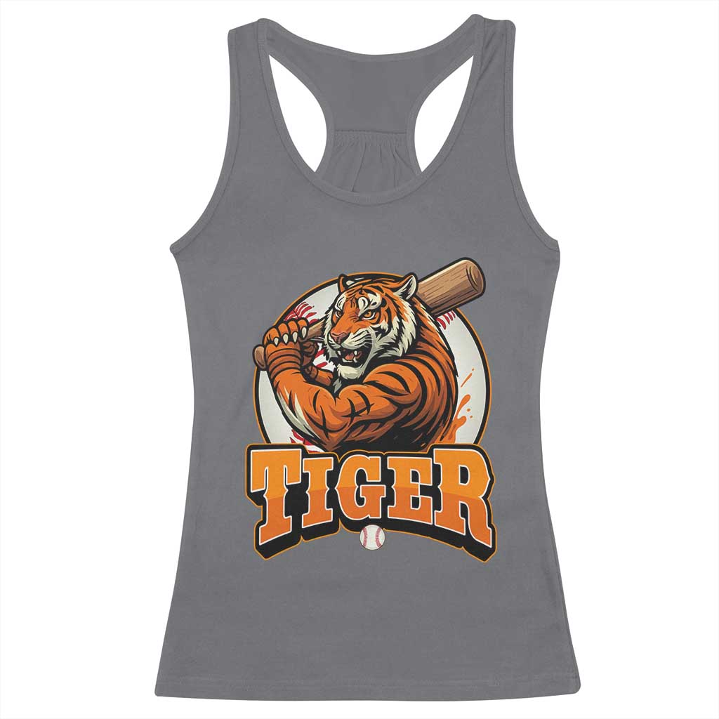 Funny Tiger Lover Baseball Animal Sport Racerback Tank Top Inspirational Athletic - Wonder Print Shop