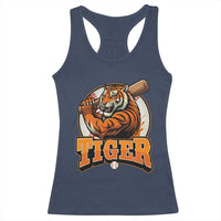 Funny Tiger Lover Baseball Animal Sport Racerback Tank Top Inspirational Athletic - Wonder Print Shop