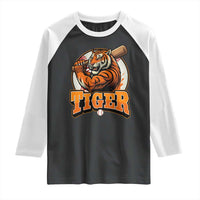 Funny Tiger Lover Baseball Animal Sport Raglan Shirt Inspirational Athletic - Wonder Print Shop