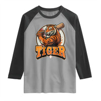 Funny Tiger Lover Baseball Animal Sport Raglan Shirt Inspirational Athletic - Wonder Print Shop