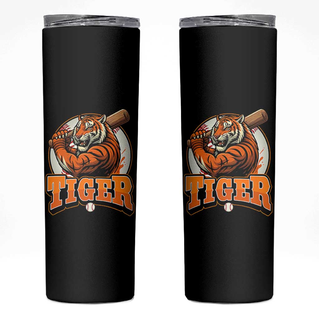 Funny Tiger Lover Baseball Animal Sport Skinny Tumbler Inspirational Athletic - Wonder Print Shop