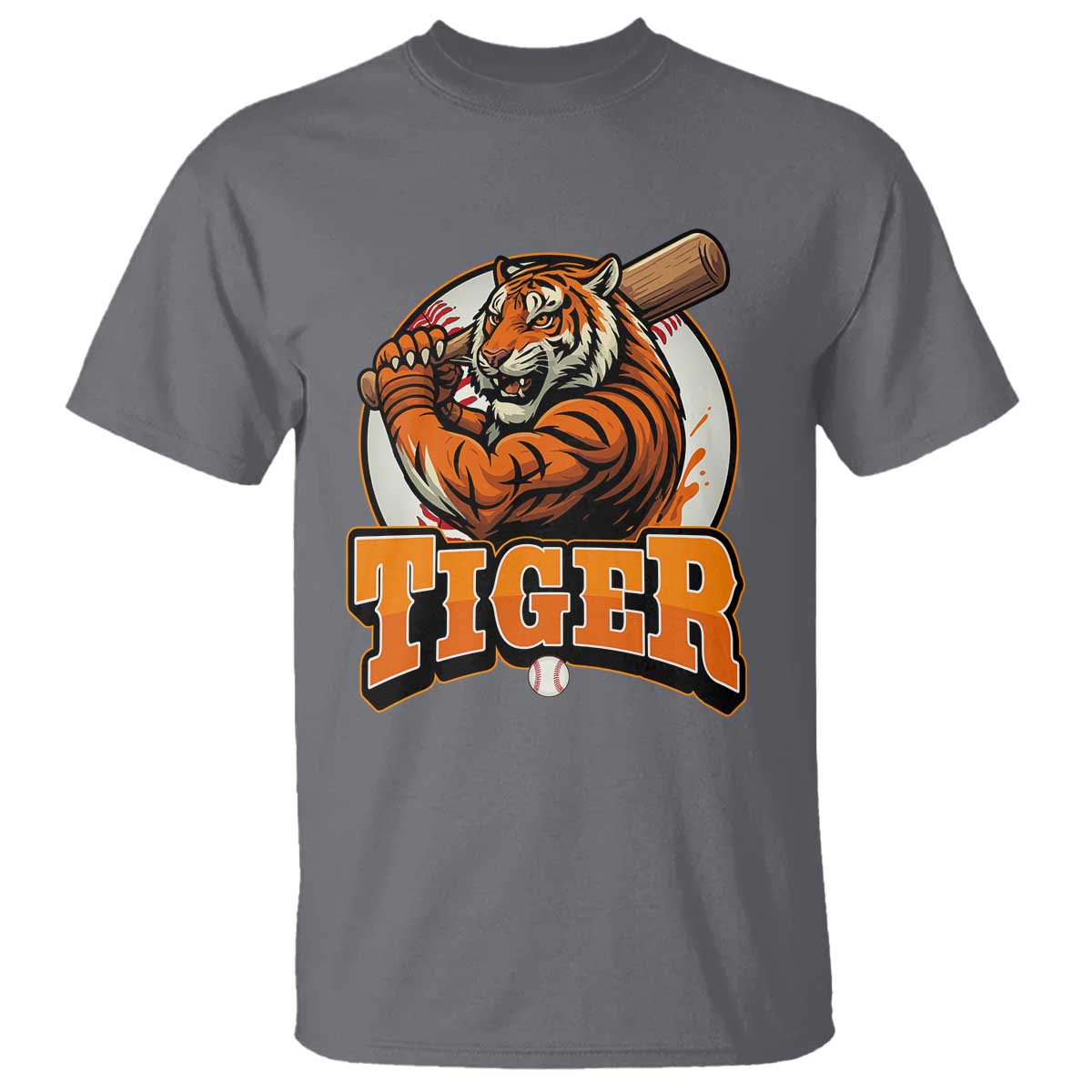 Funny Tiger Lover Baseball Animal Sport T Shirt Inspirational Athletic - Wonder Print Shop