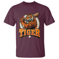 Funny Tiger Lover Baseball Animal Sport T Shirt Inspirational Athletic - Wonder Print Shop