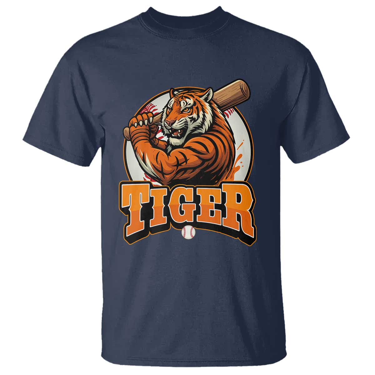 Funny Tiger Lover Baseball Animal Sport T Shirt Inspirational Athletic - Wonder Print Shop