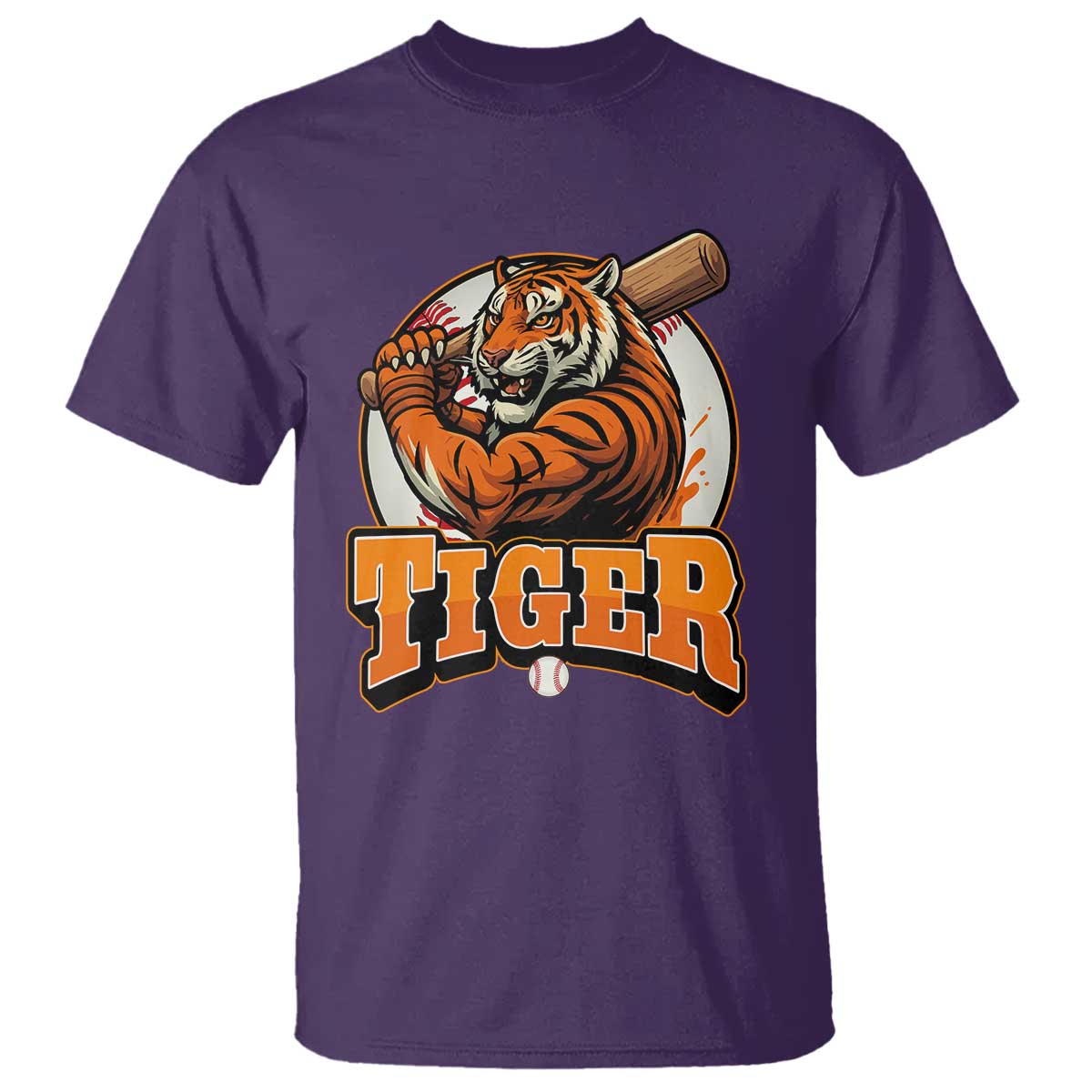 Funny Tiger Lover Baseball Animal Sport T Shirt Inspirational Athletic - Wonder Print Shop