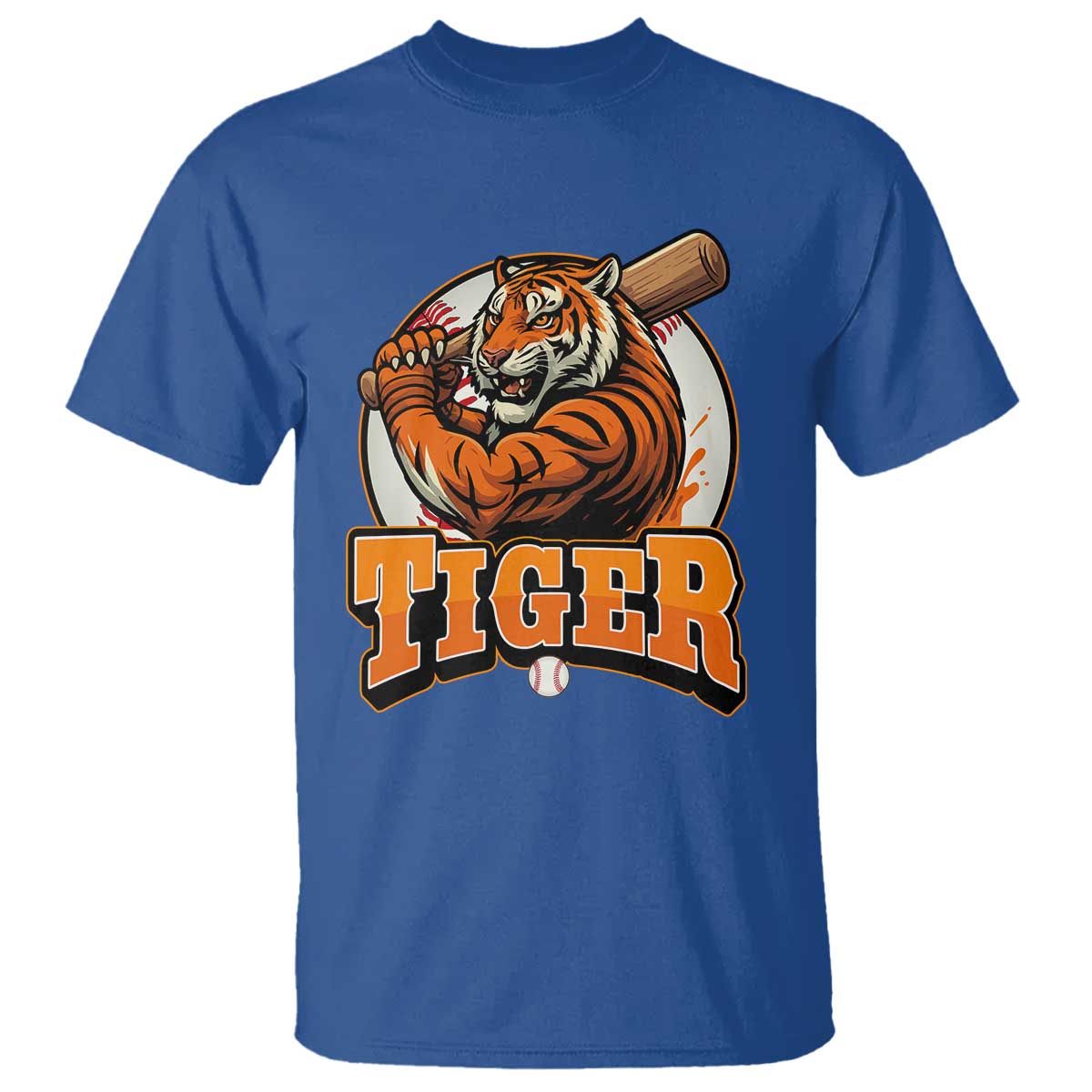 Funny Tiger Lover Baseball Animal Sport T Shirt Inspirational Athletic - Wonder Print Shop