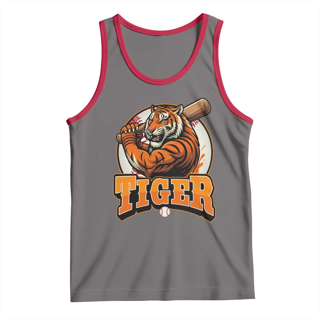 Funny Tiger Lover Baseball Animal Sport Tank Top Inspirational Athletic - Wonder Print Shop