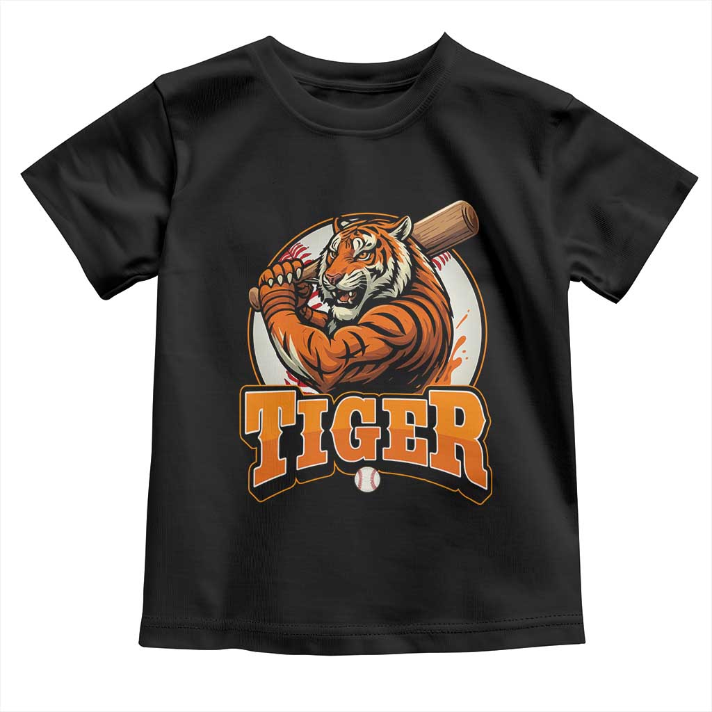Funny Tiger Lover Baseball Animal Sport Toddler T Shirt Inspirational Athletic - Wonder Print Shop