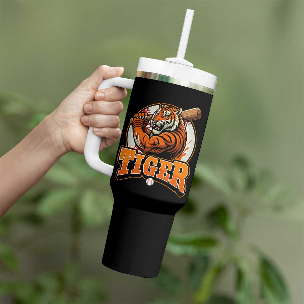 Funny Tiger Lover Baseball Animal Sport Tumbler With Handle Inspirational Athletic - Wonder Print Shop