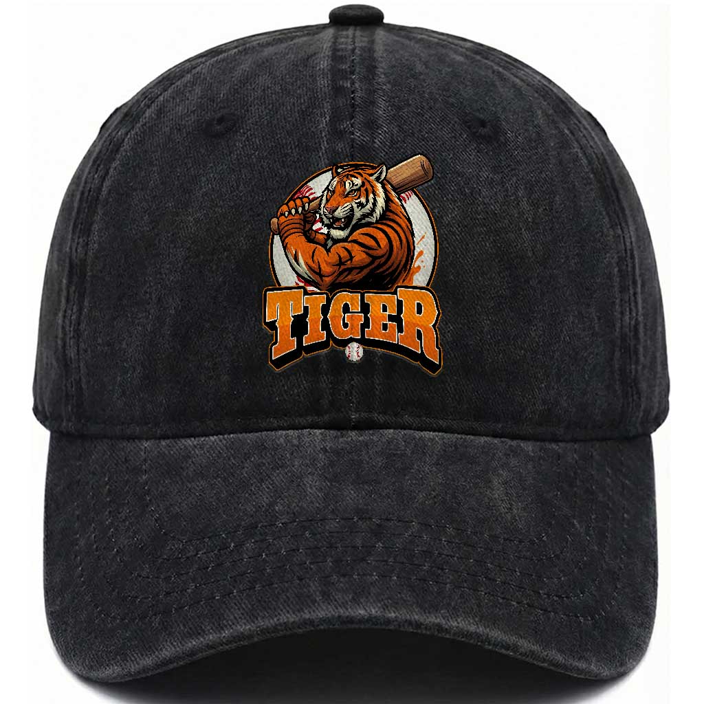 Funny Tiger Lover Baseball Animal Sport Washed Cotton Baseball Cap Inspirational Athletic