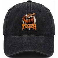 Funny Tiger Lover Baseball Animal Sport Washed Cotton Baseball Cap Inspirational Athletic