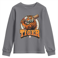 Funny Tiger Lover Baseball Animal Sport Youth Sweatshirt Inspirational Athletic - Wonder Print Shop
