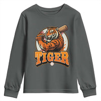 Funny Tiger Lover Baseball Animal Sport Youth Sweatshirt Inspirational Athletic - Wonder Print Shop