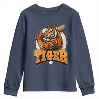 Funny Tiger Lover Baseball Animal Sport Youth Sweatshirt Inspirational Athletic - Wonder Print Shop