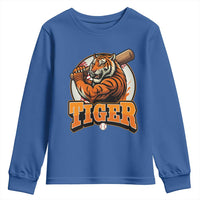 Funny Tiger Lover Baseball Animal Sport Youth Sweatshirt Inspirational Athletic - Wonder Print Shop