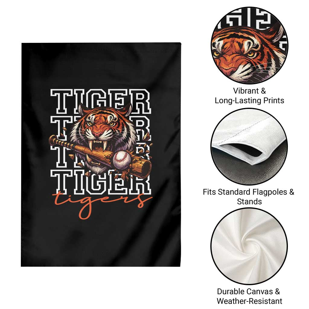 Funny Tiger Lover Baseball Animal Sports Garden Flag Inspirational Athletic - Wonder Print Shop