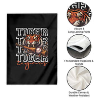 Funny Tiger Lover Baseball Animal Sports Garden Flag Inspirational Athletic - Wonder Print Shop