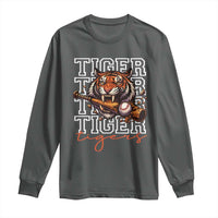 Funny Tiger Lover Baseball Animal Sports Long Sleeve Shirt Inspirational Athletic - Wonder Print Shop