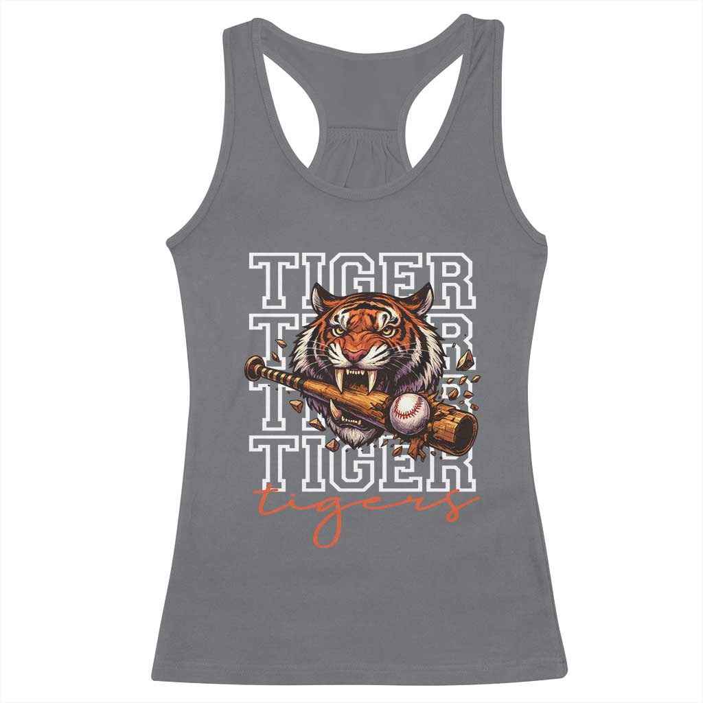 Funny Tiger Lover Baseball Animal Sports Racerback Tank Top Inspirational Athletic - Wonder Print Shop