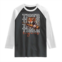 Funny Tiger Lover Baseball Animal Sports Raglan Shirt Inspirational Athletic - Wonder Print Shop