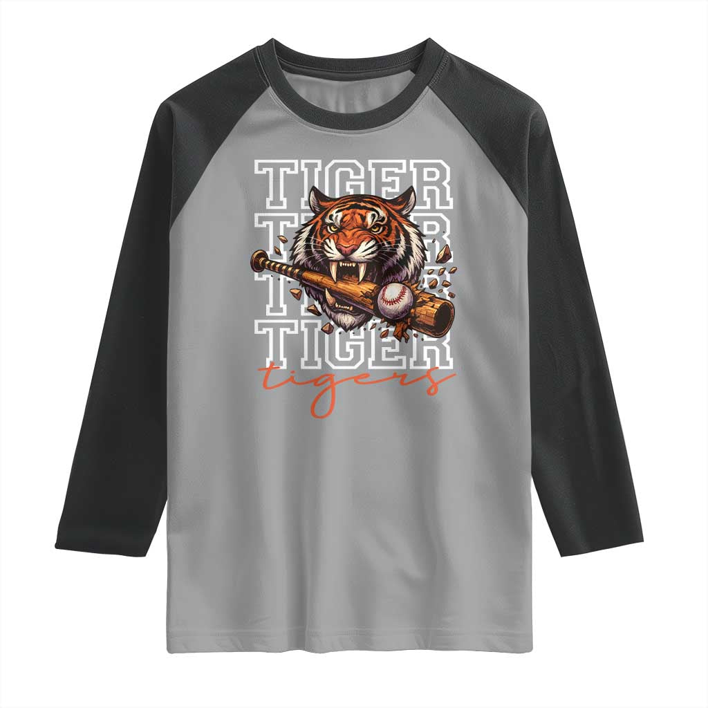 Funny Tiger Lover Baseball Animal Sports Raglan Shirt Inspirational Athletic - Wonder Print Shop