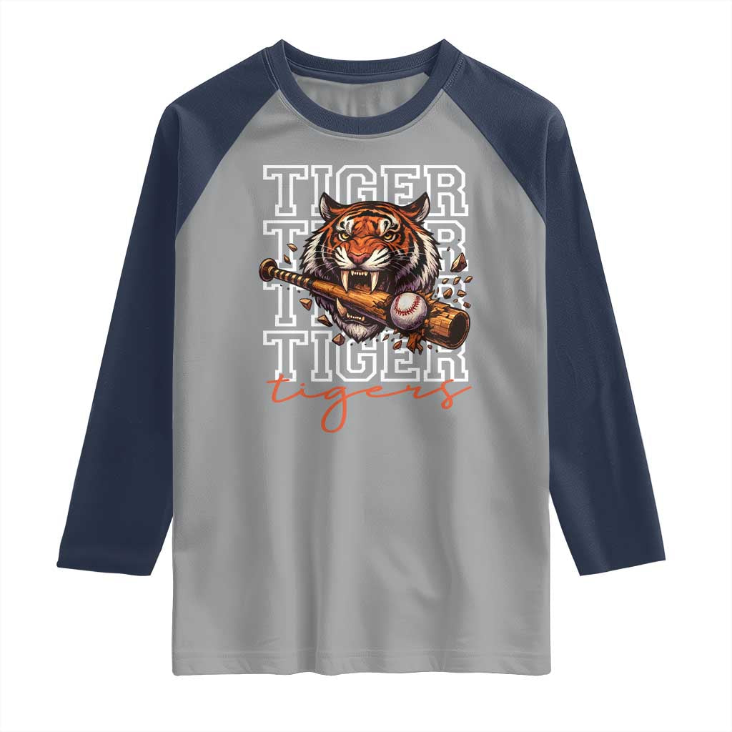 Funny Tiger Lover Baseball Animal Sports Raglan Shirt Inspirational Athletic - Wonder Print Shop