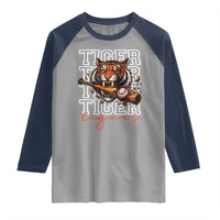 Funny Tiger Lover Baseball Animal Sports Raglan Shirt Inspirational Athletic - Wonder Print Shop