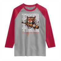 Funny Tiger Lover Baseball Animal Sports Raglan Shirt Inspirational Athletic - Wonder Print Shop