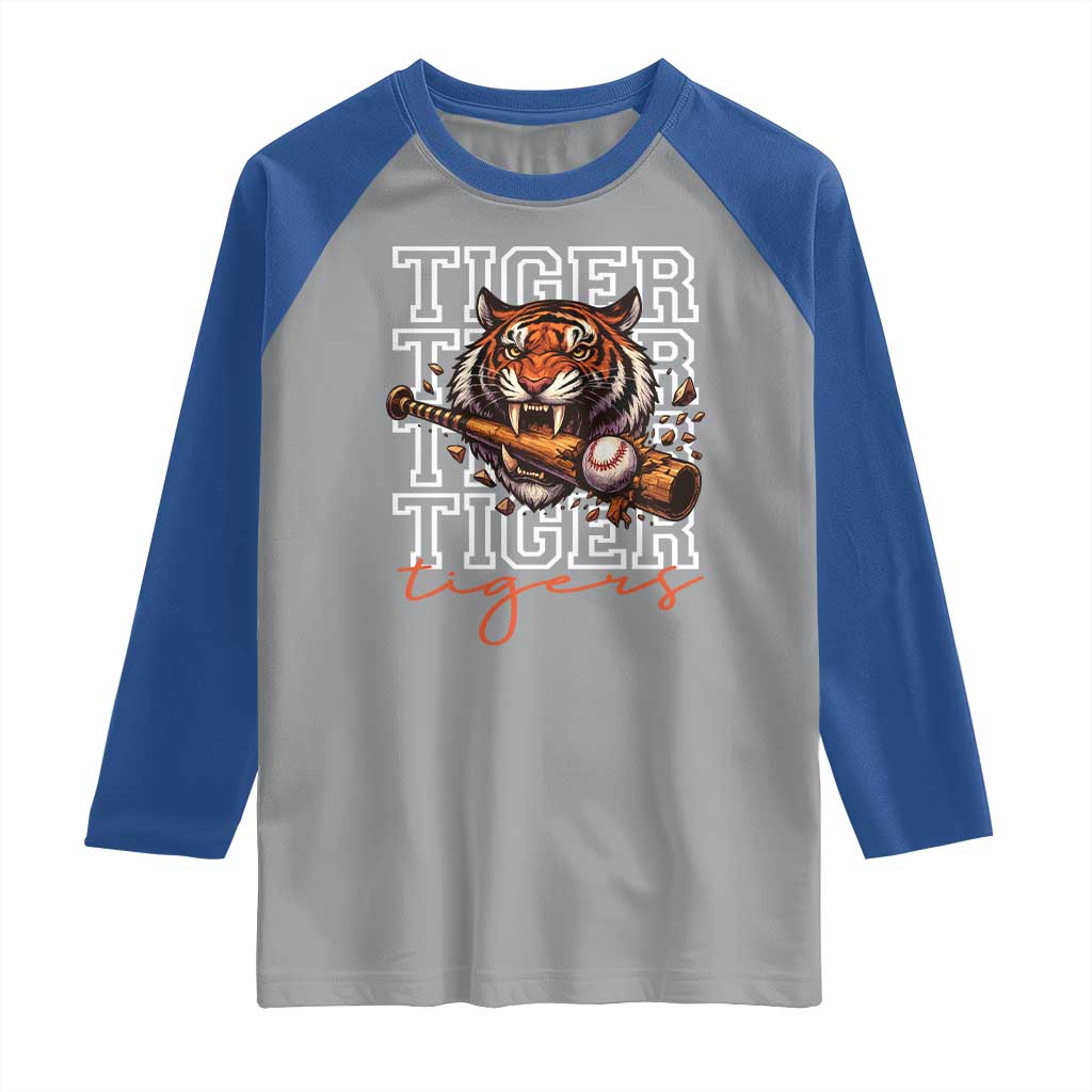 Funny Tiger Lover Baseball Animal Sports Raglan Shirt Inspirational Athletic - Wonder Print Shop
