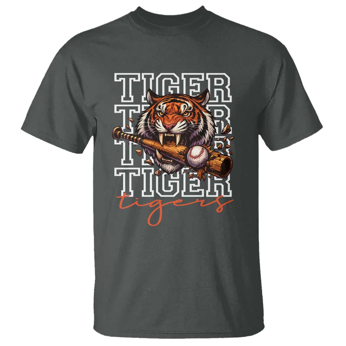 Funny Tiger Lover Baseball Animal Sports T Shirt Inspirational Athletic - Wonder Print Shop
