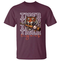 Funny Tiger Lover Baseball Animal Sports T Shirt Inspirational Athletic - Wonder Print Shop