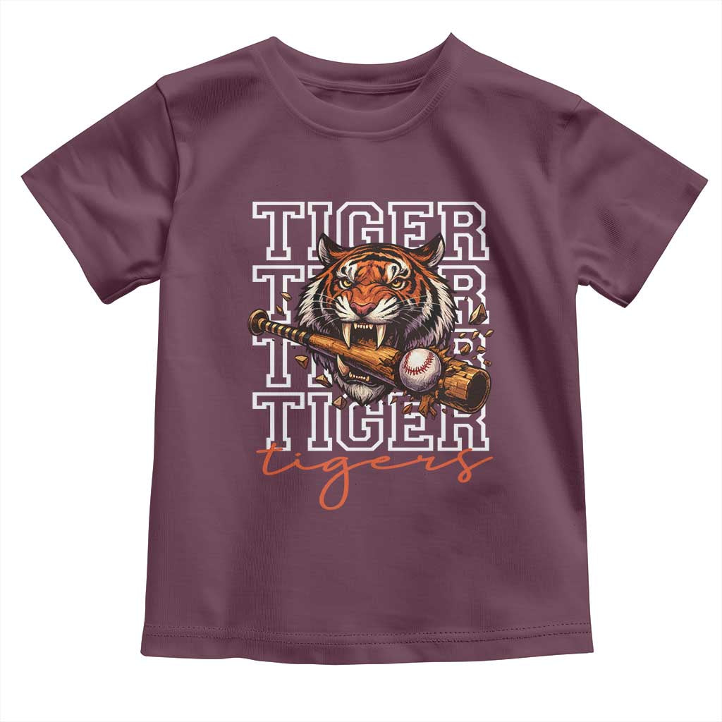 Funny Tiger Lover Baseball Animal Sports Toddler T Shirt Inspirational Athletic - Wonder Print Shop