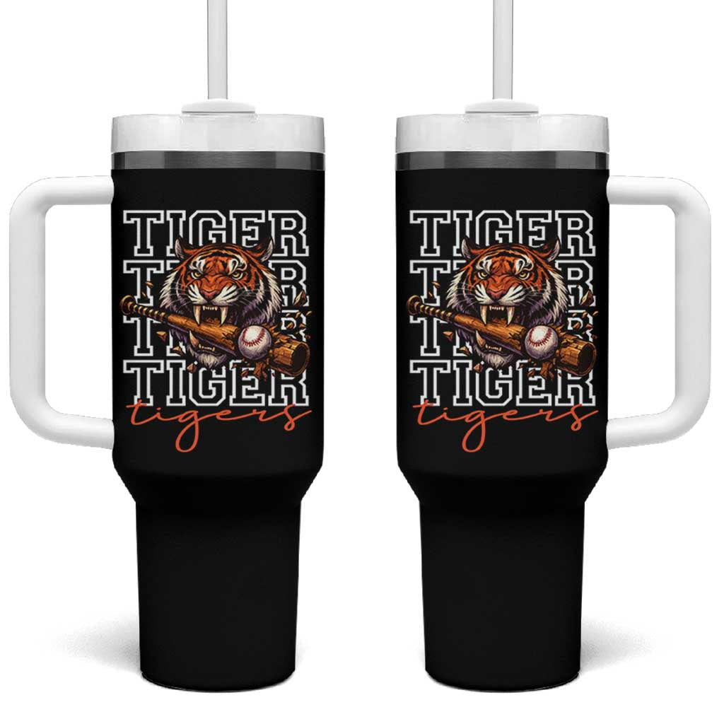 Funny Tiger Lover Baseball Animal Sports Tumbler With Handle Inspirational Athletic - Wonder Print Shop