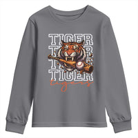 Funny Tiger Lover Baseball Animal Sports Youth Sweatshirt Inspirational Athletic - Wonder Print Shop